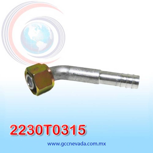 [2230T0315] FITTING UNIVERSAL ORING #10 (1/2") 45° T/ACERO (PAQ 10) IMP
