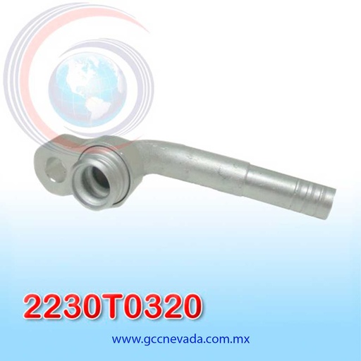[2230T0320] FITTING UNIVERSAL ORING # 10 (1/2") 90º C/MUFFLER C/O ( PAQ 10) ASIA
