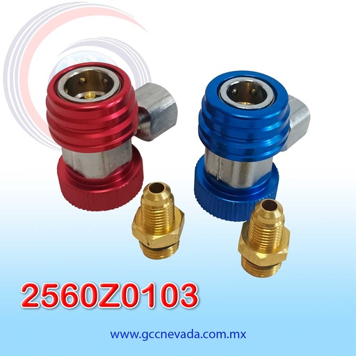 [2560Z0103] ADAPTADOR UNIVERSAL CARGA ALTA/BAJA R-134 RECTO ASIA