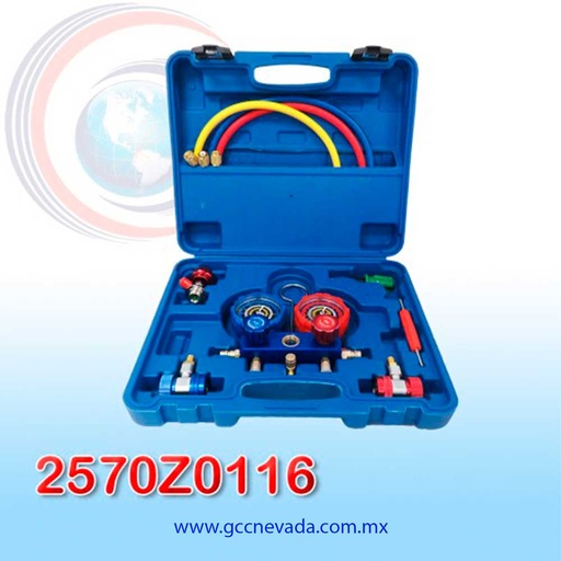 [2570Z0116] KIT DE MANOMETRO 36 R-134 / R-12 (METAL) PAQ .5 NEVADA ASIA