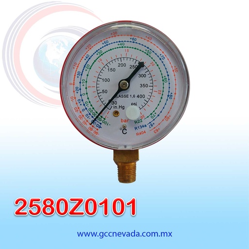 [2580Z0101] RELOJ UNIV DE MANOMETRO R-134-A ALTA ASIA