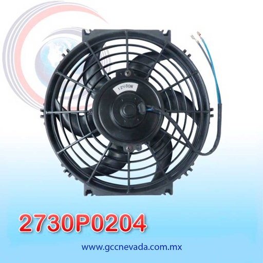 [2730P0204] MOTOR ELECTRO VENTILADOR UNIV 10" S HELICOIDAL 80W 12V NEVADA ASIA