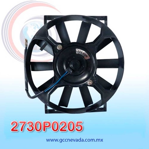 [2730P0205] MOTOR ELECTRO VENTILADOR UNIV 10" L ASPA RECTA C/BASE (PULL) 12V NEVADA ASIA