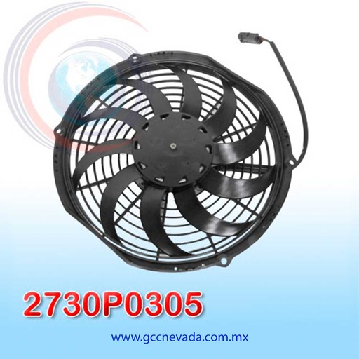 [2730P0305] MOTOR ELECTRO VENTIDALOR UNIVERSAL 11" S HELICOIDAL 10 ASPAS 24 V SPAL ITALIA