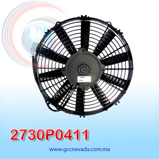 [2730P0411] MOTOR ELECTRO VENTILADOR UNIVERSAL 12" ASPA RECTA 24V SPAL ITALIA