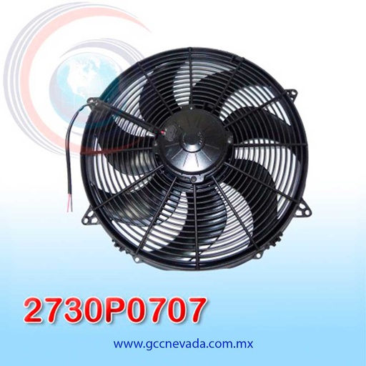 [2730P0707] MOTOR ELECTRO VENTILADOR UNIVERSAL 16" HELICOIDAL 24V SPAL ITALIA