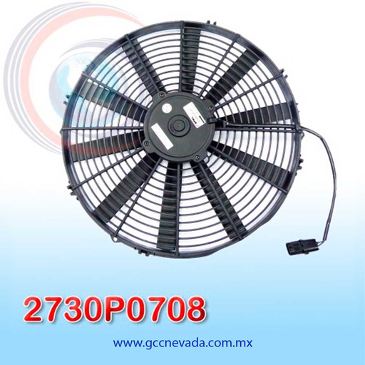 [2730P0708] MOTOR ELECTRO VENTILADOR UNIVERSAL 16" ASPA RECTA 24V SPAL ITALIA