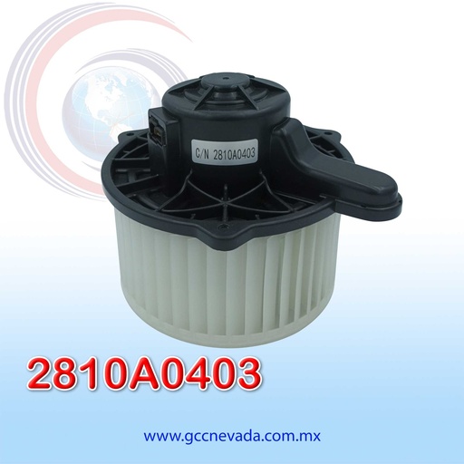 [2810A0403] BLOWER MOTOR HYUNDAI ELANTRA AÑO 07/10 / EQUUS 11/13 / SANTA FE 07/09 CW GIRO IZQUIERDO 12V C/T NEVADA ASIA