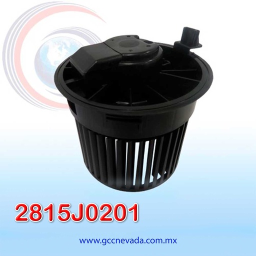 [2815J0201] BLOWER MOTOR NISSAN JUKE AÑO 11/17 / CUBE 09/14 / LEAF 11/12 CW GIRO IZQUIERDO 12V C/T NEVADA ASIA