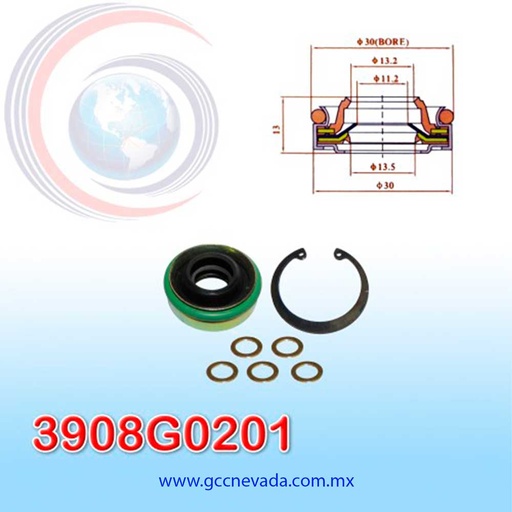 [3908G0201] SELLO COMPRESOR GM SWIFT TEFLON NEVADA ASIA