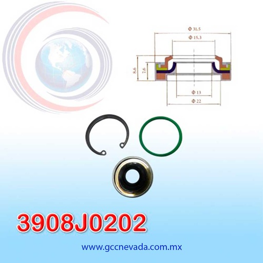 [3908J0202] SELLO COMPRESOR G/M CHEYENNE / GRAN BLAZER AÑO 01/02 NEVADA ASIA