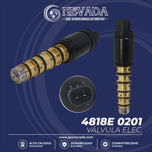 [4818E 0201] VALVULA DE C/ELECT TOYOTA / CHRYSLER / DODGE / LEXUS / SCION DENSO 6SEU12C/6SEU16C 107MM NEVADA