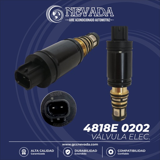 [4818E 0202] VALVULA DE C/ELECT TOYOTA / LEXUS / RAM / SCION DENSO 5SE09C/5SE12C/6SEU16 83MM NEVADA ASIA