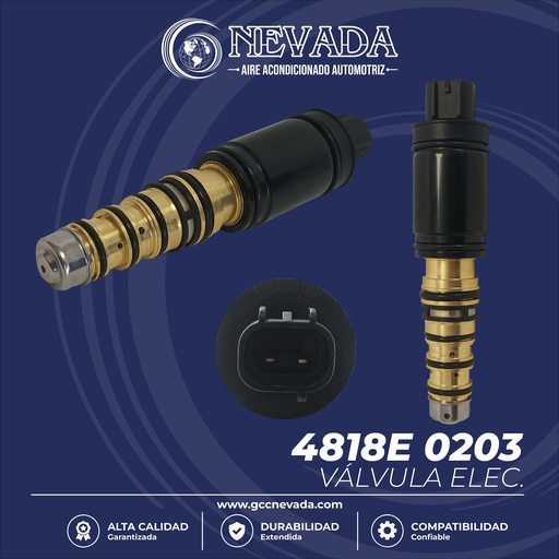 [4818E 0203] VALVULA DE C/ELECT TOYOTA / LEXUS / CHEVROLET DENSO 7SES17C 104MM NEVADA ASIA