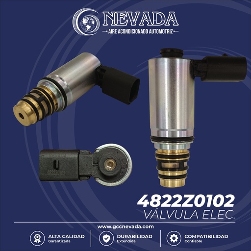 [4822Z0102] VALVULA DE C/ELECT AUDI A3 / SEAT / VW GOLF / JETTA / BORA / SKODA / PASSAT SANDEN PXE13-PXE16 66MM NEVADA ASIA