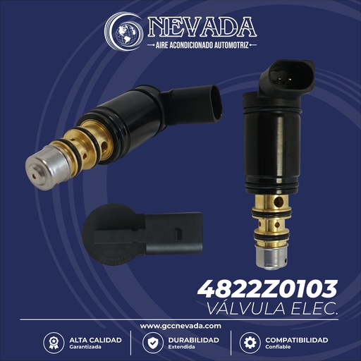 [4822Z0103] VALVULA DE C/ELECT AUDI / VW / SKODA DENSO 6SEU12/6SEU16/7SEU16 82MM NEVADA ASIA