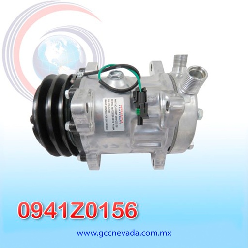 [0941Z0156] COMPRESOR 709 SD7H15 4271 TOMA VERTICAL O-RING JD R-134-A 8 OREJAS 2A 132MM 24V NEVADA ASIA