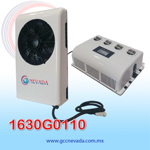 [1630G0110] EQUIPO A/C UNIVERSAL ELECTRICO 4 REJILLAS P/TRANSPORTE PESADO 12000 BTU 12V R-134-A NEVADA ASIA
