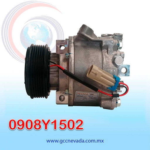 [0908Y1502] COMPRESOR CHEVROLET TRACKER AÑO 13/16 / SONIC / ONIX / COBALT AÑO 13/19 R-134A 6PK 12V NEVADA ASIA