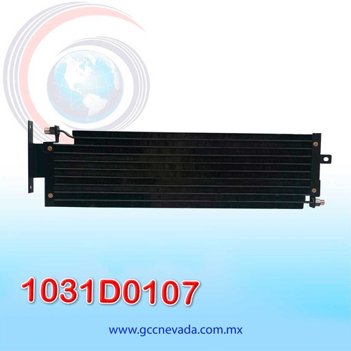 [1031D0107] CONDENSADOR KENWORTH T450 AÑO 93-96 / T600 97-99 (SERPENTINE) R-134-A NEVADA ASIA