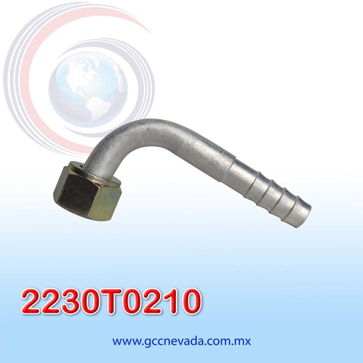 [2230T0210] FITTING UNIVERSAL O-RING # 08 (13/32") 90º T/ACERO NEVADA ASIA