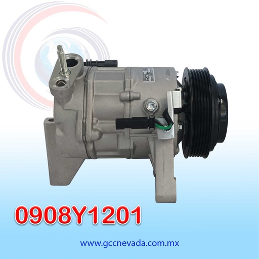 [0908Y1201] COMPRESOR CHEVROLET EQUINOX AÑO 12-15 / IMPALA 12-13 / IMPALA LIMITE 14-16 / GMC TERRAIN 12-15 6PK 120MM 12V R-134-A 7SBH17H ASIA