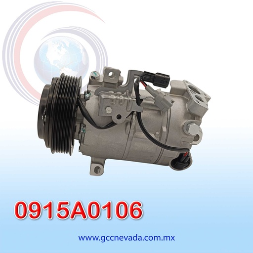 [0915A0106] COMPRESOR NISSAN SENTRA AÑO 13-17 / TSURU 14-15 / NISSAN ROGUE SPORT 2017 T/P 6PK 118MM 12V PXC14 NEVADA ASIA