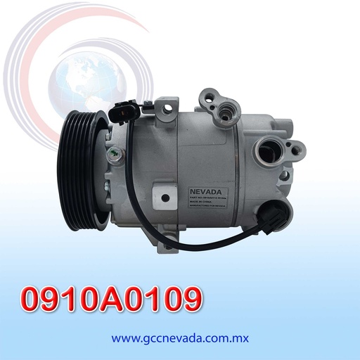 [0910A0109] COMPRESOR HYUNDAI ELANTRA AÑO 14/16 / GT 13/17 / SONATA 15/17 / KIA SOUL/ FORTE 14/16 6PK 12V VS14E NEVADA ASIA