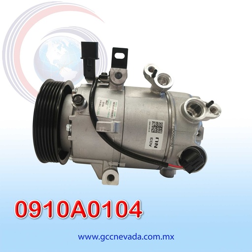 [0910A0104] COMPRESOR HYUNDAI ELANTRA AÑO 14/16 / GT 13/17 / SONATA 15/17 / KIA SOUL/ FORTE 14/16 6PK 12V VS14E COREA