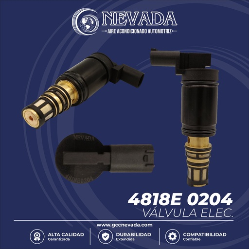[4818E 0204] VALVULA DE C/ELECT JEEP / RAM / CHRYSLER DENSO 5SE09C/5SE12C/6SEU16 C/HORIZONTAL 84MM NEVADA ASIA