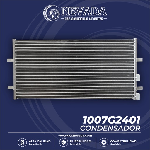 [1007G2401] CONDENSADOR FORD TRANSIT AÑO 06-09 R-134-A NEVADA ASIA