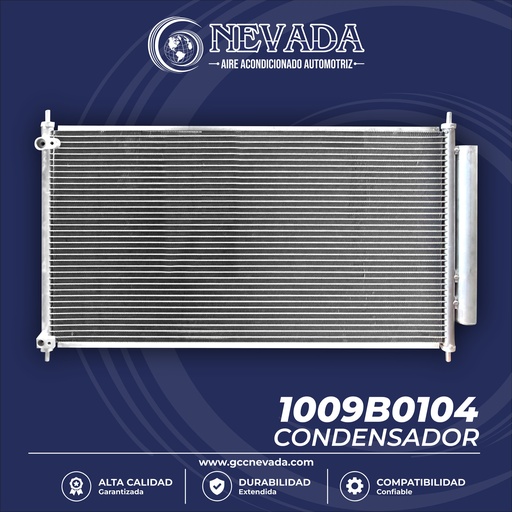[1009B0104] CONDENSADOR HONDA ACCORD AÑO 13-17  R-134-A NEVADA