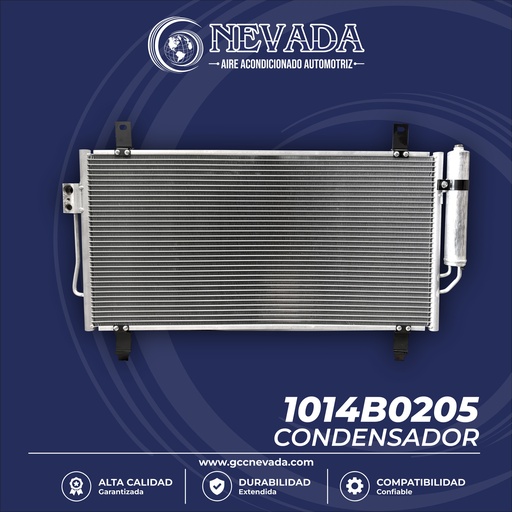 [1014B0205] CONDENSADOR MITSUBISHI OUTLANDER AÑO 14-16 R-134-A C/FILTRO NEVADA