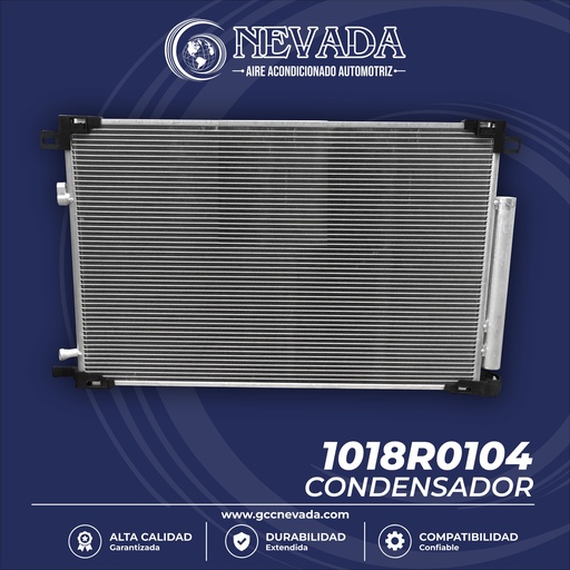 [1018R0104] CONDENSADOR TOYOTA RAV4 / CAMRY AÑO 18-24 / AVALON 19-22 / LEXUS NX350 22-24 / ES250/ES350 19-24 R-134-A NEVADA