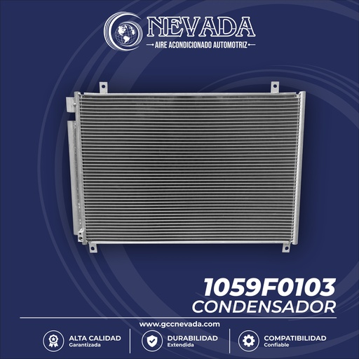 [1059F0103] CONDENSADOR SUZUKI SWIFT T3 AÑO 17-21 585X405X12 R-134-A NEVADA