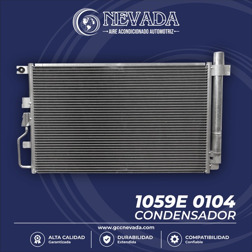 [1059E 0104] CONDENSADOR SUZUKI XL-7 AÑO 07-09 R-134-A NEVADA