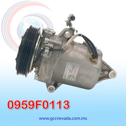[0959F0113] COMPRESOR SUZUKI SWIFT AÑO 17-18 T/P R-134-A 4PK 110MM 12V  CR08B NEVADA ASIA