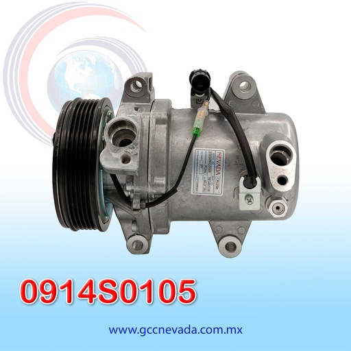 [0914S0105] COMPRESOR MITSUBISHI L200 2.5L DIESEL AÑO 09-20 5PK 116MM 12V (PISTON) CR12S NEVADA ASIA