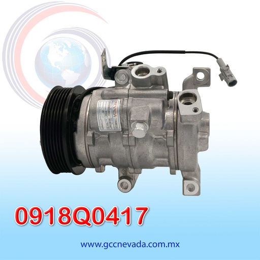 [0918Q0417] COMPRESOR TOYOTA YARIS AÑO 17-18 6PK 109 MM 12V 10SRE11C (MEXICO) NEVADA ASIA