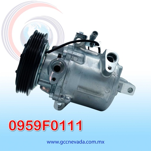 [0959F0111] COMPRESOR SUZUKI SWIFT AÑO 2017-2022 HÍBRIDO 4PK 12V NEVADA ASIA