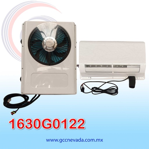 [1630G0122] EQUIPO A/C UNIVERSAL ELECTRICO MINI SPLIT P/TRANSPORTE PESADO 10000 BTU 12V R-134-A NEVADA ASIA