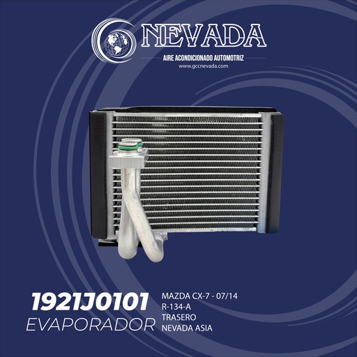 [1921J0101] EVAPORADOR MAZDA CX-7 AÑO 07-14 R-134-A  TRASERO NEVADA