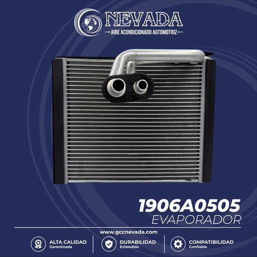 [1906A0505] EVAPORADOR FIAT UNO / 500 AÑO 15/19 / PROMASTER 18/19 / VISION 18/23 R-134-A NEVADA ASIA