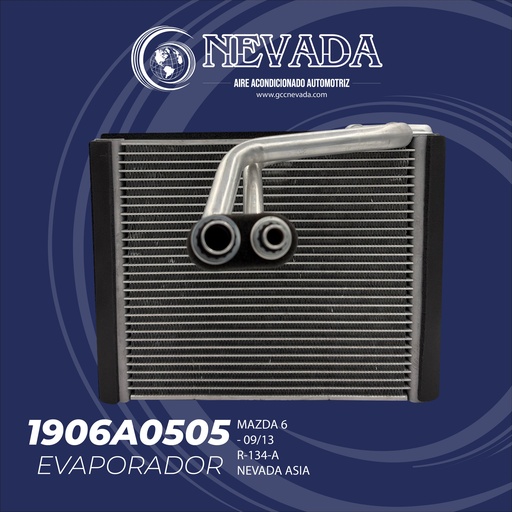 [1906A0505] EVAPORADOR FIAT UNO / 500 AÑO 15/19 / PROMASTER 18/19 / VISION 18/23 R-134-A NEVADA ASIA