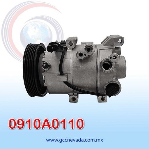 [0910A0110] COMPRESOR HYUNDAI ELANTRA 1.6L / CRETA AÑO 14/17 / KIA SOUL 1.6L / FORTE 1.6L 14/19 T/P 6PK 129MM 12V VS14E NEVADA ASIA